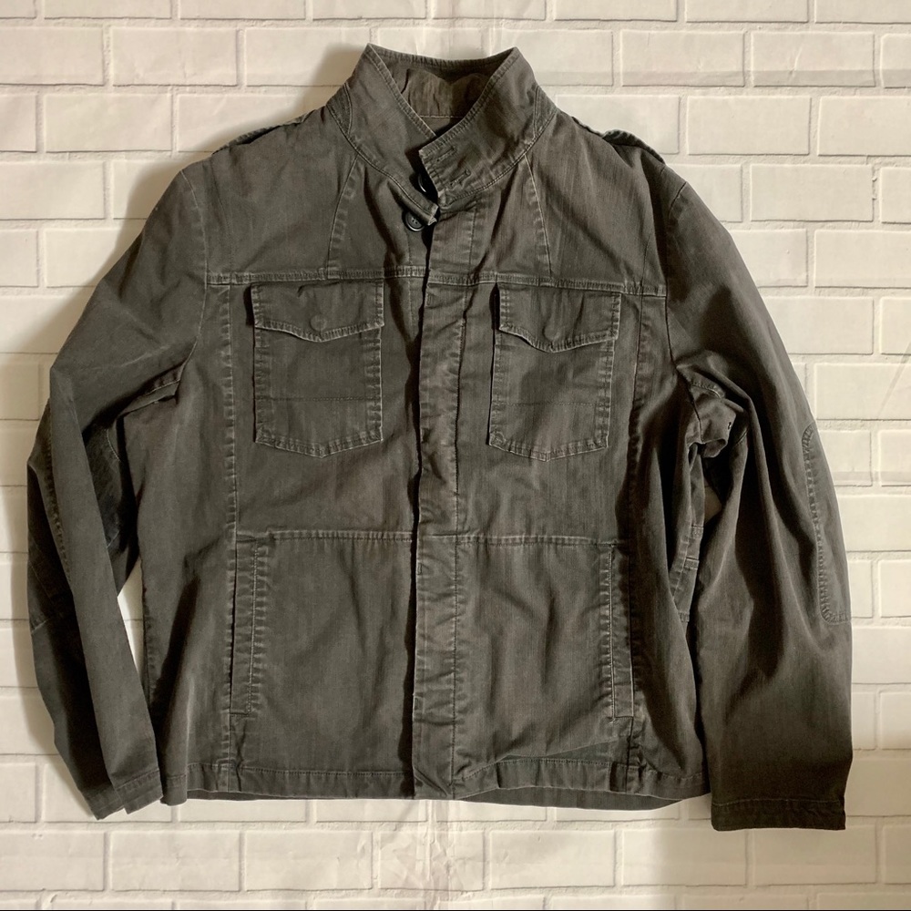Men’s Calvin Klein M65 Washed Jacket Large Gray